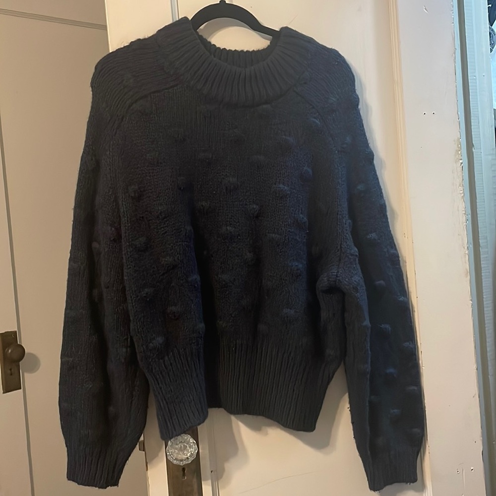 Navy Blue Bubble Sweater